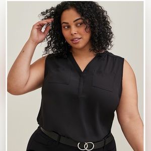 Torrid Size 1 (14/16) Harper Sleeveless Blouse - Black
